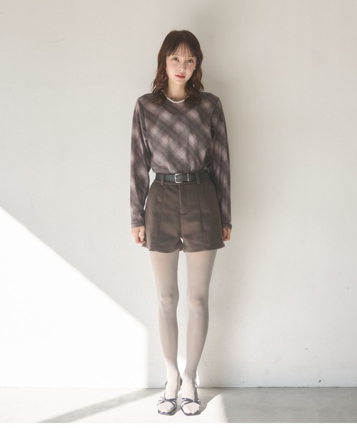 Nadana（ナダナ）の「ベルト付きショートパンツ（その他パンツ・レディース・チャコールグレー/ブラック/ブラウン・SMALL/MEDIUM）」の11枚目の写真