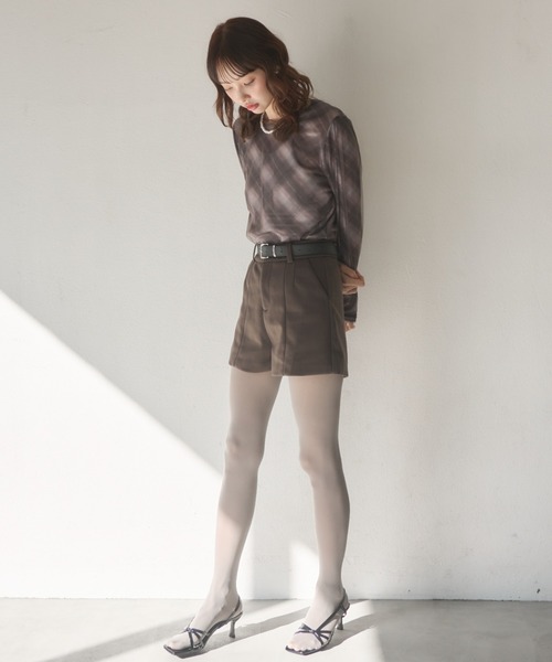 Nadana（ナダナ）の「ベルト付きショートパンツ（その他パンツ・レディース・チャコールグレー/ブラック/ブラウン・SMALL/MEDIUM）」の12枚目の写真