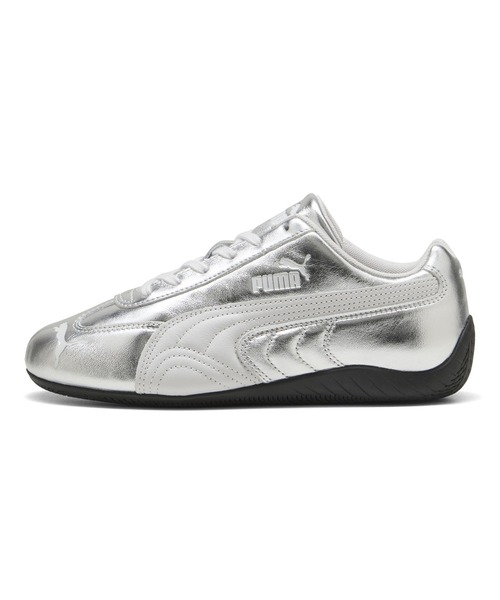 PUMA(プーマ)の「PUMA/プーマ ロープロファイルスニーカー SPEEDCAT SILVER WNS スピードキャット 406881(スニーカー・レディース・シルバー・23.0cm/24.0cm/25.0cm/23.5cm/24.5cm)」の2枚目の写真