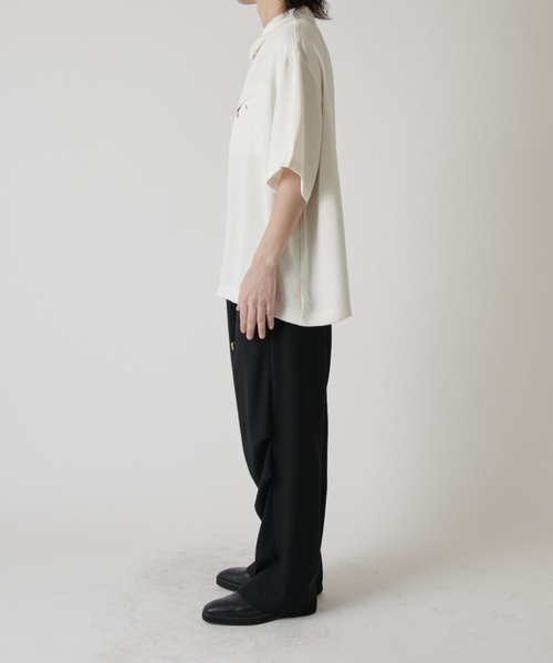 CULLNI（クルニ）の「【CULLNI exclusive for Lui's】ハーフジップ半袖ポロ（ポロシャツ・メンズ・ブラック/チャコールグレー/オフホワイト・1/2）」の21枚目の写真