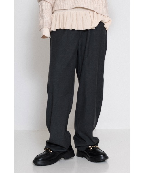 HEART MARKET(ハートマーケット)の「ハイウエストにもなる2WAYタックパンツ(その他パンツ・レディース・スミクロ/ブラック・LARGE/MEDIUM)」の2枚目の写真