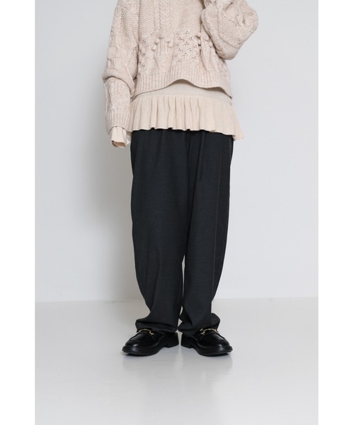 HEART MARKET(ハートマーケット)の「ハイウエストにもなる2WAYタックパンツ(その他パンツ・レディース・スミクロ/ブラック・LARGE/MEDIUM)」の6枚目の写真