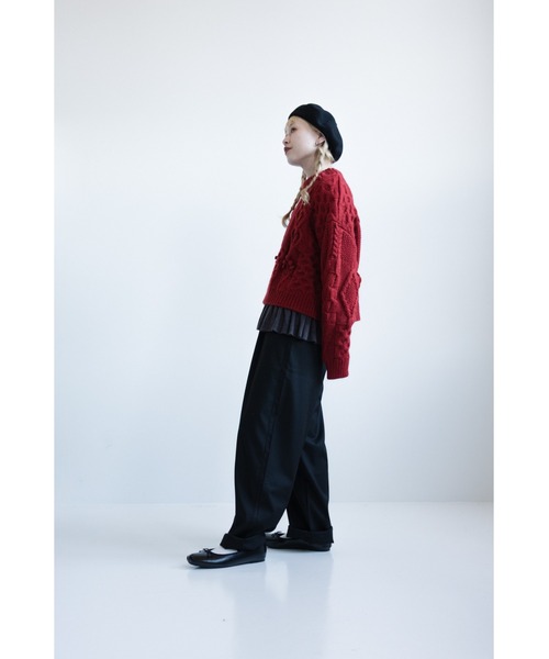 HEART MARKET(ハートマーケット)の「ハイウエストにもなる2WAYタックパンツ(その他パンツ・レディース・スミクロ/ブラック・LARGE/MEDIUM)」の9枚目の写真