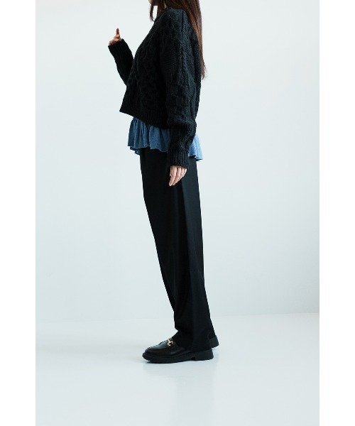HEART MARKET(ハートマーケット)の「ハイウエストにもなる2WAYタックパンツ(その他パンツ・レディース・スミクロ/ブラック・LARGE/MEDIUM)」の16枚目の写真