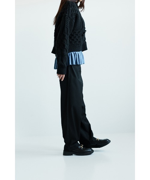 HEART MARKET(ハートマーケット)の「ハイウエストにもなる2WAYタックパンツ(その他パンツ・レディース・スミクロ/ブラック・LARGE/MEDIUM)」の18枚目の写真
