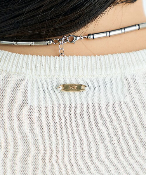 fredy emue(フレディエミュ)の「FR刺繍コットン混BASICカーディガン(カーディガン/ボレロ・レディース・ネイビー/ブラウン/ベビーピンク/オフホワイト・38)」の17枚目の写真