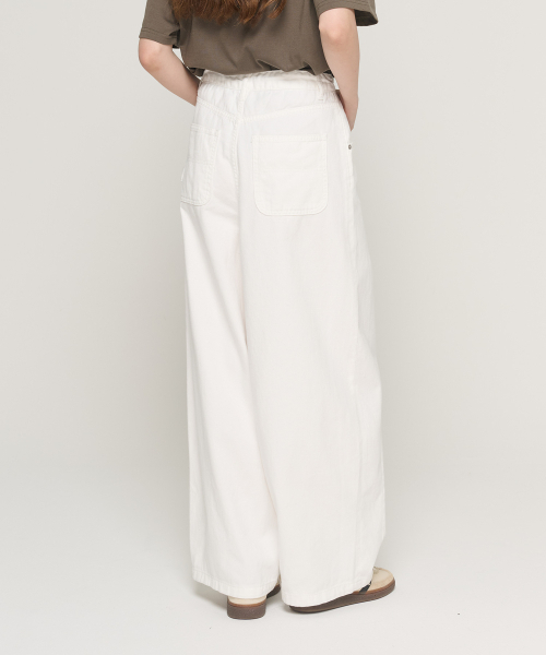 CARGOBROS FOR WOMAN(カーゴブロスフォーウィメン)の「バルーンストリングワイドコットンパンツ(ホワイト)(その他パンツ・レディース・その他・SMALL/MEDIUM/LARGE)」の3枚目の写真