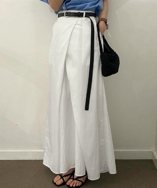 ReRe（リリ）の「スカートライクパンツ（スカート・レディース・ブラック/ホワイト・FREE）」の3枚目の写真