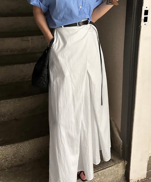 ReRe（リリ）の「スカートライクパンツ（スカート・レディース・ブラック/ホワイト・FREE）」の5枚目の写真