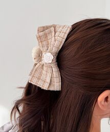 MAJESTIC LEGON | モチーフ付きツイードバレッタ(バレッタ/ヘアクリップ)
