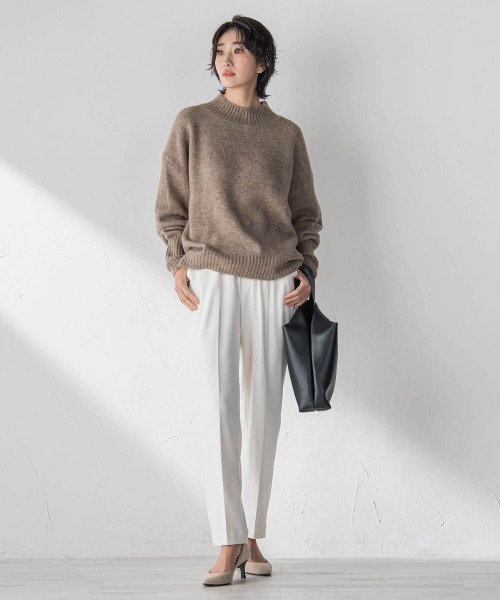 la.f…(ラエフ)の「両面起毛2WAYストレッチテーパードパンツ(スラックス・レディース・オフホワイト/ブラック系その他/ダークグレー・7号/9号/11号)」の9枚目の写真