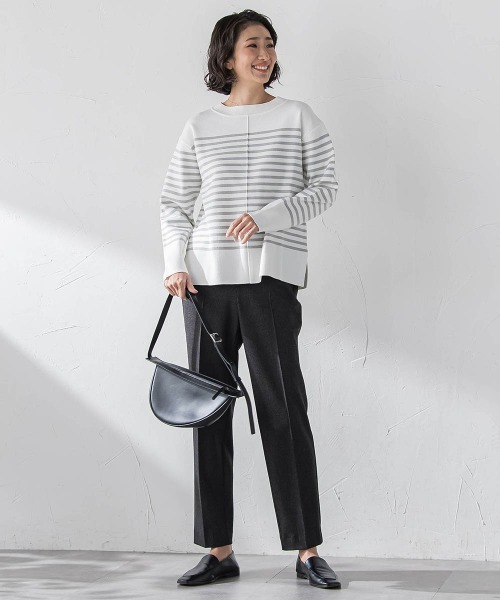 la.f…(ラエフ)の「両面起毛2WAYストレッチテーパードパンツ(スラックス・レディース・オフホワイト/ブラック系その他/ダークグレー・7号/9号/11号)」の22枚目の写真