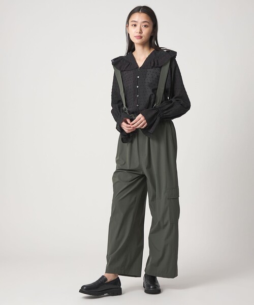 CITEN（シテン）の「＜CITEN＞レースフリルブラウス（シャツ/ブラウス・レディース・ホワイト/ブラック・FREE）」の4枚目の写真