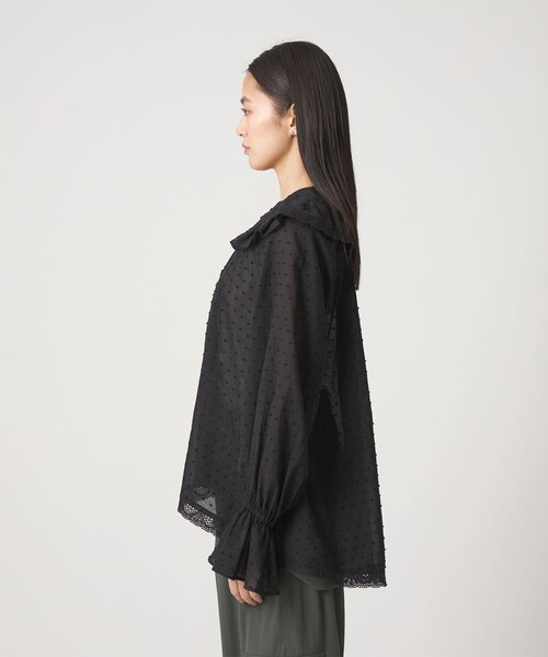 CITEN（シテン）の「＜CITEN＞レースフリルブラウス（シャツ/ブラウス・レディース・ホワイト/ブラック・FREE）」の6枚目の写真