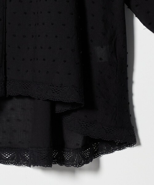 CITEN（シテン）の「＜CITEN＞レースフリルブラウス（シャツ/ブラウス・レディース・ホワイト/ブラック・FREE）」の12枚目の写真