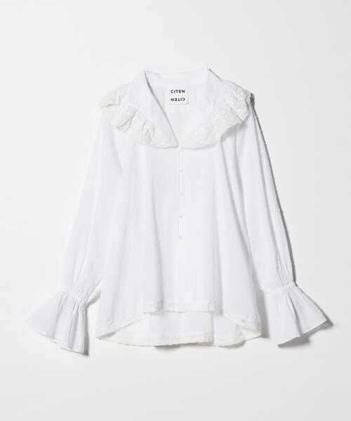 CITEN（シテン）の「＜CITEN＞レースフリルブラウス（シャツ/ブラウス・レディース・ホワイト/ブラック・FREE）」の15枚目の写真