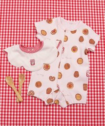 apres les cours | 【リンク】3時のおやつ柄スタイ&ロンパス セット(ロンパース)