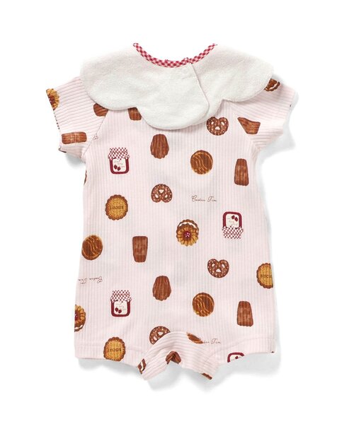 apres les cours（アプレレクール）の「【リンク】3時のおやつ柄スタイ&ロンパス セット（ロンパース・キッズ・ピンク/イエロー・80/70）」の15枚目の写真