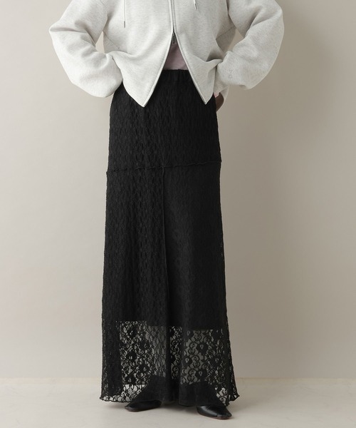 RAGEBLUE（レイジブルー）の「2WAY/パッチワークレーススカート（スカート・レディース・ホワイト/ブラック・FREE）」の2枚目の写真