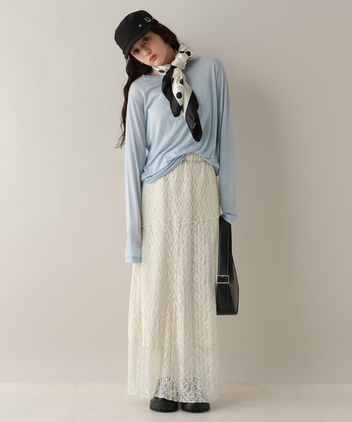 RAGEBLUE（レイジブルー）の「2WAY/パッチワークレーススカート（スカート・レディース・ホワイト/ブラック・FREE）」の3枚目の写真