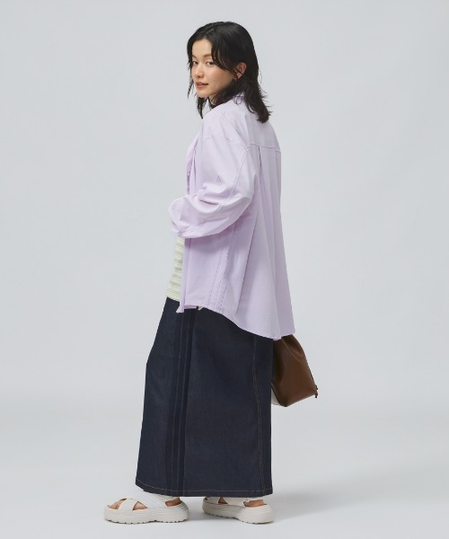 adidas(アディダス)の「アディダス adidas スタジアム クローム デニム ルーズフィット スカート(スカート・レディース・ブラック/ネイビー・S/M/L/XL)」の16枚目の写真