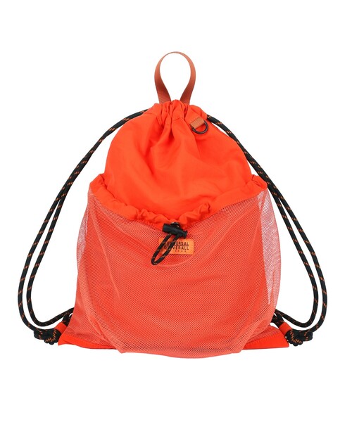 UNIVERSAL OVERALL(ユニバーサルオーバーオール)の「【UNIVERSALOVERALL / ユニバーサルオーバーオール】 フロントメッシュ ナップザック / リュック(バックパック/リュック・メンズ・モカ/オレンジ/ブラック・フリー)」の5枚目の写真