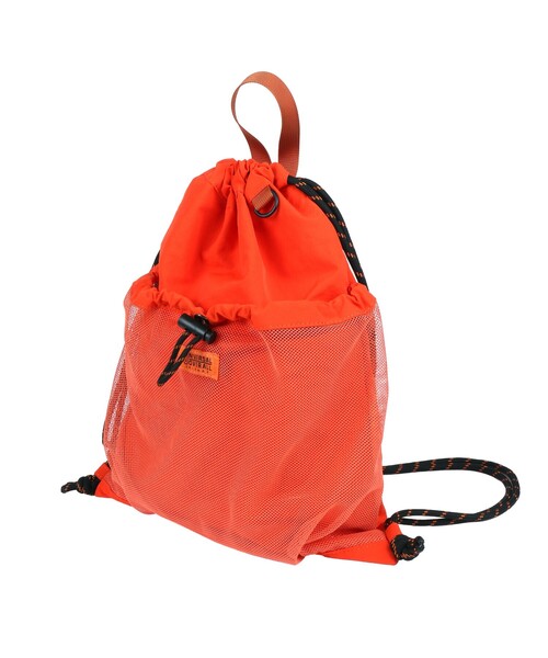 UNIVERSAL OVERALL(ユニバーサルオーバーオール)の「【UNIVERSALOVERALL / ユニバーサルオーバーオール】 フロントメッシュ ナップザック / リュック(バックパック/リュック・メンズ・モカ/オレンジ/ブラック・フリー)」の6枚目の写真
