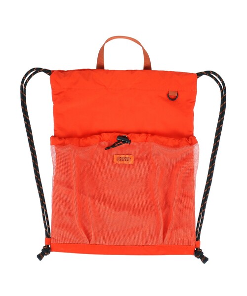 UNIVERSAL OVERALL(ユニバーサルオーバーオール)の「【UNIVERSALOVERALL / ユニバーサルオーバーオール】 フロントメッシュ ナップザック / リュック(バックパック/リュック・メンズ・モカ/オレンジ/ブラック・フリー)」の8枚目の写真