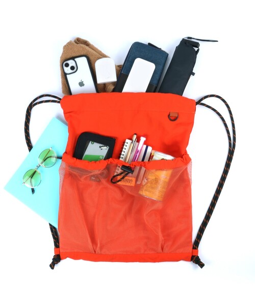 UNIVERSAL OVERALL(ユニバーサルオーバーオール)の「【UNIVERSALOVERALL / ユニバーサルオーバーオール】 フロントメッシュ ナップザック / リュック(バックパック/リュック・メンズ・モカ/オレンジ/ブラック・フリー)」の15枚目の写真