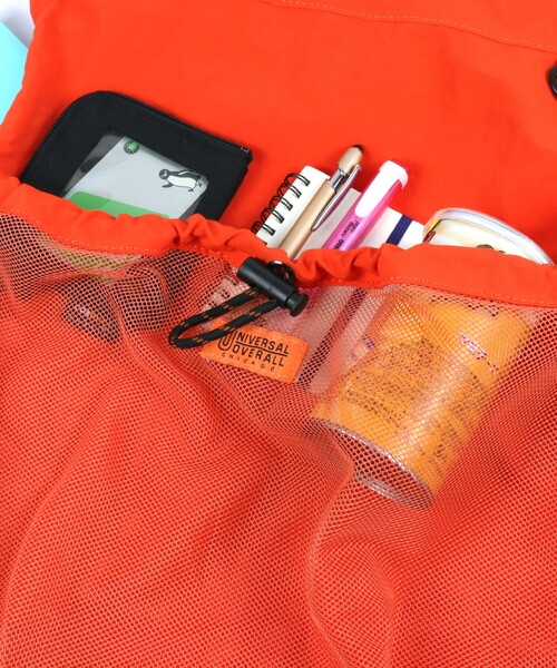 UNIVERSAL OVERALL(ユニバーサルオーバーオール)の「【UNIVERSALOVERALL / ユニバーサルオーバーオール】 フロントメッシュ ナップザック / リュック(バックパック/リュック・メンズ・モカ/オレンジ/ブラック・フリー)」の16枚目の写真
