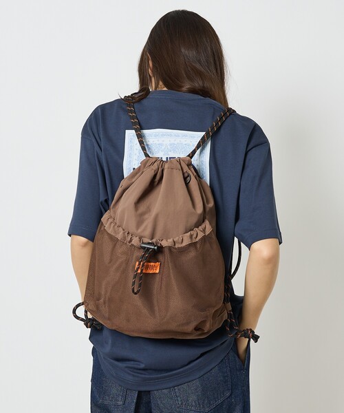 UNIVERSAL OVERALL(ユニバーサルオーバーオール)の「【UNIVERSALOVERALL / ユニバーサルオーバーオール】 フロントメッシュ ナップザック / リュック(バックパック/リュック・メンズ・モカ/オレンジ/ブラック・フリー)」の19枚目の写真