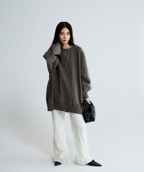 JEANASIS（ジーナシス）の「パッチワークレースパンツ/650168（その他パンツ・レディース・ブラック/ホワイト・FREE）」の3枚目の写真