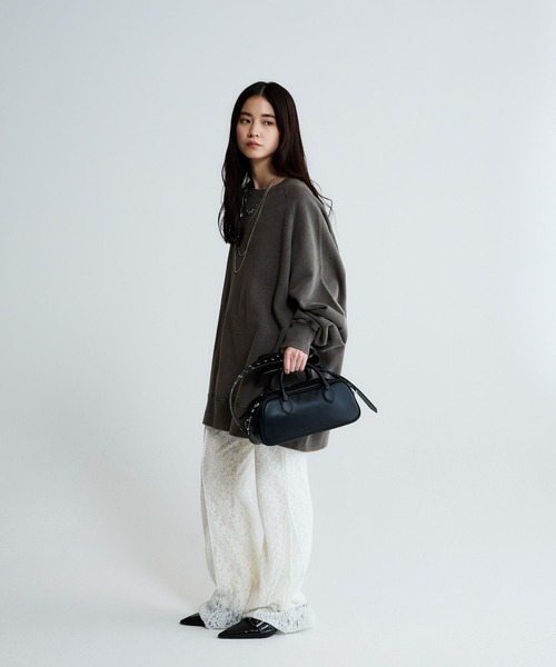 JEANASIS（ジーナシス）の「パッチワークレースパンツ/650168（その他パンツ・レディース・ブラック/ホワイト・FREE）」の4枚目の写真