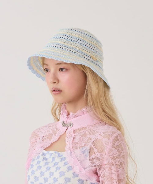 kaorinomori（カオリノモリ）の「kaorinomori  ミュアハット / カオリノモリ（ハット・レディース・ホワイト/ピンク/ライトブルー・M/57.5cm）」の9枚目の写真