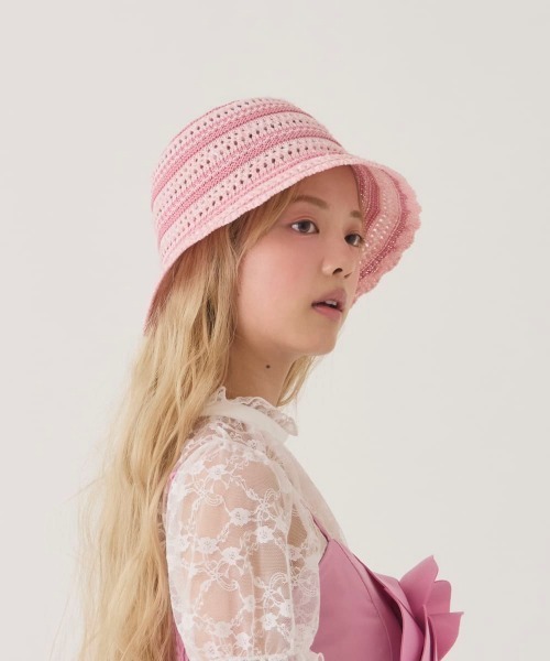 kaorinomori（カオリノモリ）の「kaorinomori  ミュアハット / カオリノモリ（ハット・レディース・ホワイト/ピンク/ライトブルー・M/57.5cm）」の16枚目の写真