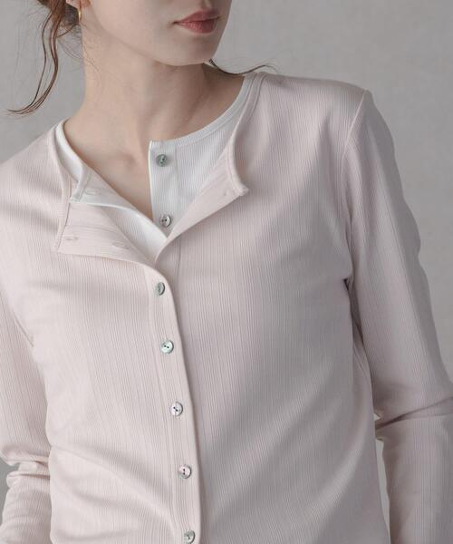 URBAN RESEARCH Sonny Label（アーバンリサーチサニーレーベル）の「『ZOZO先行予約』汗ジミ防止レイヤードライクカットプルオーバー（Tシャツ/カットソー・レディース・ピンク/チャコールグレー/グレー・FREE）」の3枚目の写真