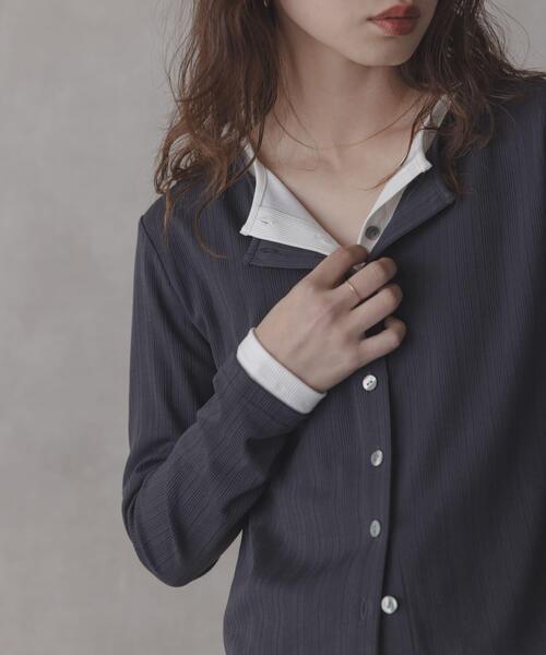 URBAN RESEARCH Sonny Label（アーバンリサーチサニーレーベル）の「『ZOZO先行予約』汗ジミ防止レイヤードライクカットプルオーバー（Tシャツ/カットソー・レディース・ピンク/チャコールグレー/グレー・FREE）」の10枚目の写真