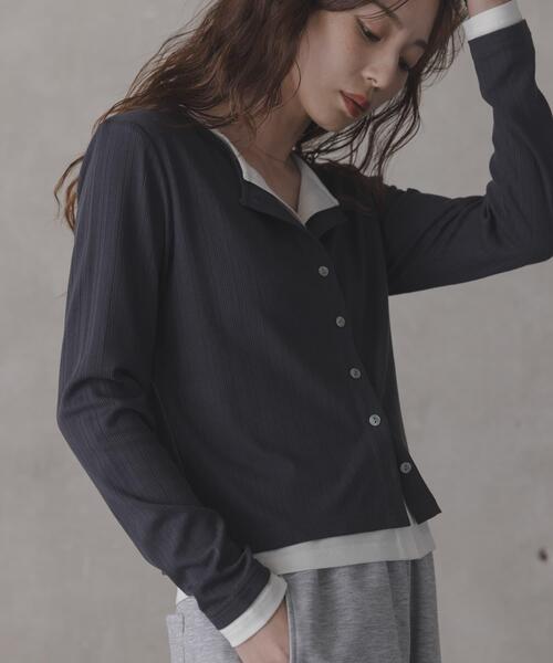 URBAN RESEARCH Sonny Label（アーバンリサーチサニーレーベル）の「『ZOZO先行予約』汗ジミ防止レイヤードライクカットプルオーバー（Tシャツ/カットソー・レディース・ピンク/チャコールグレー/グレー・FREE）」の11枚目の写真