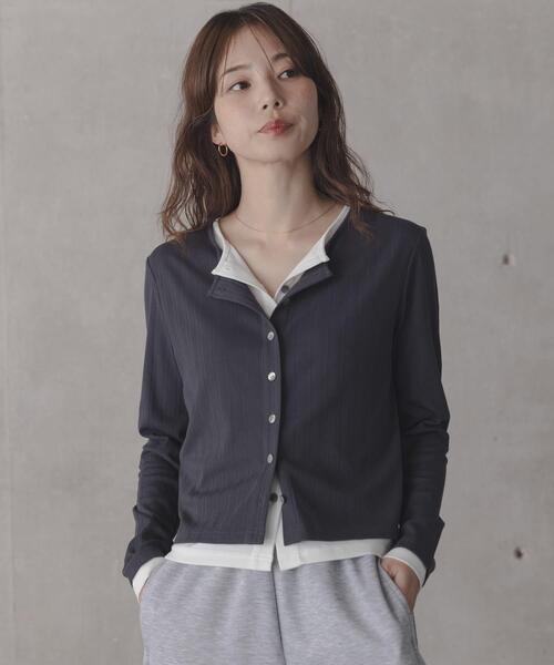 URBAN RESEARCH Sonny Label（アーバンリサーチサニーレーベル）の「『ZOZO先行予約』汗ジミ防止レイヤードライクカットプルオーバー（Tシャツ/カットソー・レディース・ピンク/チャコールグレー/グレー・FREE）」の12枚目の写真