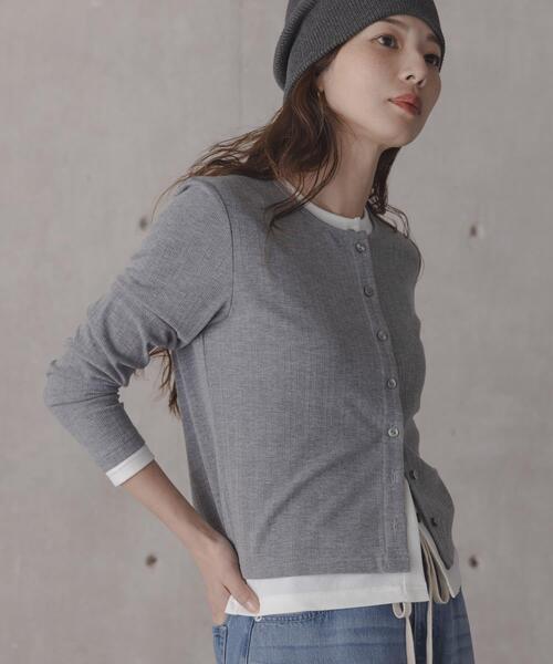 URBAN RESEARCH Sonny Label（アーバンリサーチサニーレーベル）の「『ZOZO先行予約』汗ジミ防止レイヤードライクカットプルオーバー（Tシャツ/カットソー・レディース・ピンク/チャコールグレー/グレー・FREE）」の20枚目の写真