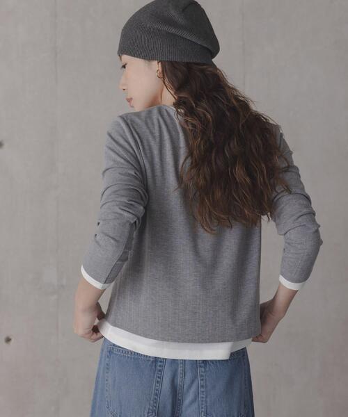 URBAN RESEARCH Sonny Label（アーバンリサーチサニーレーベル）の「『ZOZO先行予約』汗ジミ防止レイヤードライクカットプルオーバー（Tシャツ/カットソー・レディース・ピンク/チャコールグレー/グレー・FREE）」の22枚目の写真