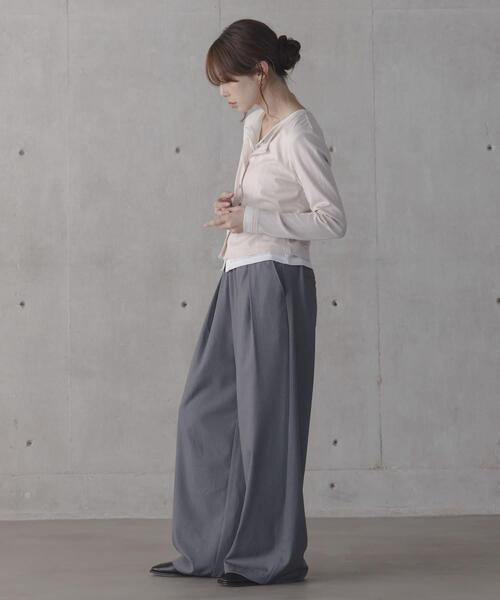 URBAN RESEARCH Sonny Label（アーバンリサーチサニーレーベル）の「『ZOZO先行予約』汗ジミ防止レイヤードライクカットプルオーバー（Tシャツ/カットソー・レディース・ピンク/チャコールグレー/グレー・FREE）」の4枚目の写真