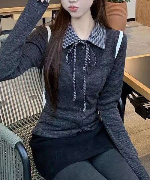 おしゃれスタ(オシャレスタ)の「大人可愛いリボンデザイントップス(その他トップス・レディース・グレー/ダークグレー・S/M/L/XL)」の10枚目の写真