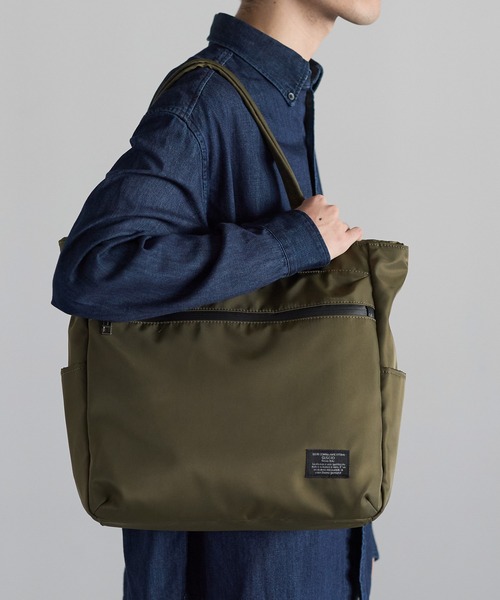 GUSCIO UOMO（グッシオ ウォーモ）の「【グッシオ　ウォーモ】ナイロントートバッグ　撥水　軽量　通学（ビジネスバッグ・メンズ・ネイビー/カーキ/ブラック・FREE）」の3枚目の写真