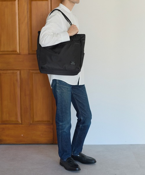GUSCIO UOMO（グッシオ ウォーモ）の「【グッシオ　ウォーモ】ナイロントートバッグ　撥水　軽量　通学（ビジネスバッグ・メンズ・ネイビー/カーキ/ブラック・FREE）」の9枚目の写真