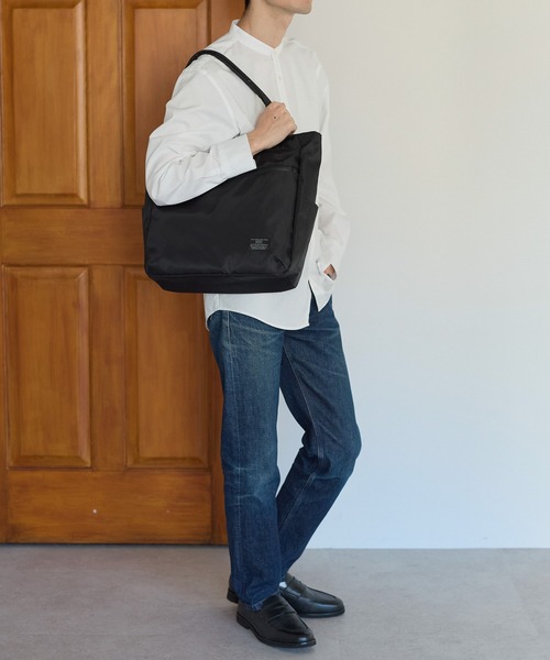 GUSCIO UOMO（グッシオ ウォーモ）の「【グッシオ　ウォーモ】ナイロントートバッグ　撥水　軽量　通学（ビジネスバッグ・メンズ・ネイビー/カーキ/ブラック・FREE）」の10枚目の写真