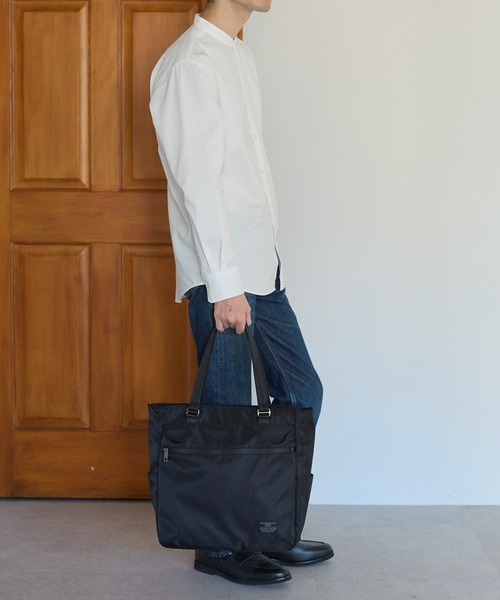 GUSCIO UOMO（グッシオ ウォーモ）の「【グッシオ　ウォーモ】ナイロントートバッグ　撥水　軽量　通学（ビジネスバッグ・メンズ・ネイビー/カーキ/ブラック・FREE）」の14枚目の写真