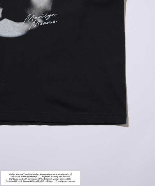 galliano カットソー マリリンモンローXS 黒 グリッター セール】別注 マリリン・モンロー L/Sカットソー “Glamour”（Tシャツ