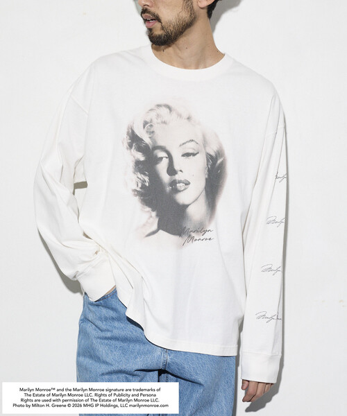 マリリン・モンロー フォト総柄ダウン｜激レア ストリート 値下げしました！ Marilyn Monroe | マリリン・モンロー フォトアートロングスリーブT