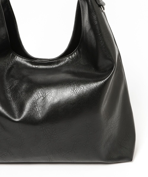 LEPSIM（レプシィム）の「2WAYビッグショルダー　643375（ショルダーバッグ・レディース・ブラック/ライトブラウン・ONE SIZE）」の7枚目の写真